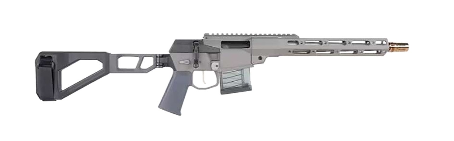 Q Mini Fix 5.56 Nato 12IN Barrel 1 in 17 Twist Pistol with Brace Gray Accents MINIFIX-556-12IN-PISTOL
