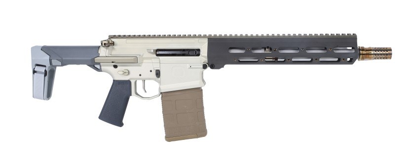 Q LLC BOOMBOX-86-12IN-PISTOL Boombox 8.6 Blackout 20+1 12" Bead Blasted Threaded Barrel, M-LOK Handguard, Aluminum Receiver with Picatinny Rail, Black