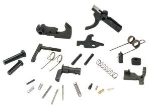 White Label Armory WLA-LOW-1014-01 Lower Parts Kit for AR Platform Curved Trigger Black