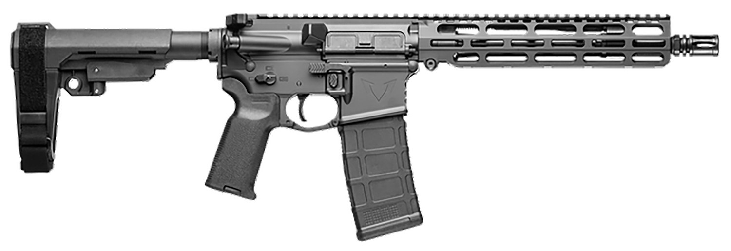 Vktr Industries V31100916617 VK-1 5.56mm 30+1 10.50" Black Steel Threaded Barrel, Black Armor Cerakote 9.85" VK-1 Handguard, Black Synthetic SB