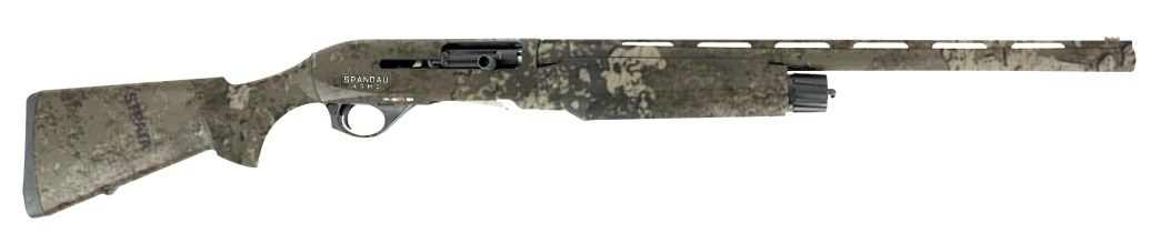 Spandau Arms 21000200 S2 12 Gauge 3" 3+1 21" Overall True Timber Strata Vent Rib Barrel, Drilled & Tapped Receiver, Fixed True Timber Strata