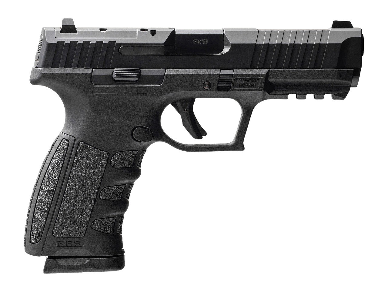 MAC 15000601 RA-9 Full Size 9mm Luger 17+1 4.25" QPQ Tenifer Cerakote Steel Optic Ready Slide, Tenifer QPQ Polymer Frame with Picatinny Rail, Polymer