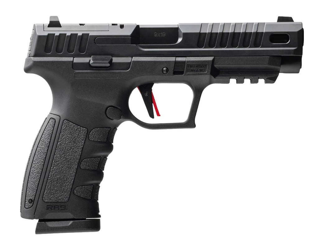 MAC 15000602 RA-9 Defense S 9mm Luger 17+1 4.75" QPQ Tenifer Cerakote Steel Lightening Cut/Optic Ready Slide, Tenifer QPQ Polymer Frame with Picatinny