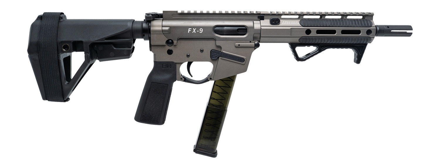 Freedom Ordance FX9P8E-FDE FX9P Elite 9mm Luger 8" Black Nitride Threaded Barrel, Flat Dark Earth Anodized Aluminum Receiver with Picatinny Rail
