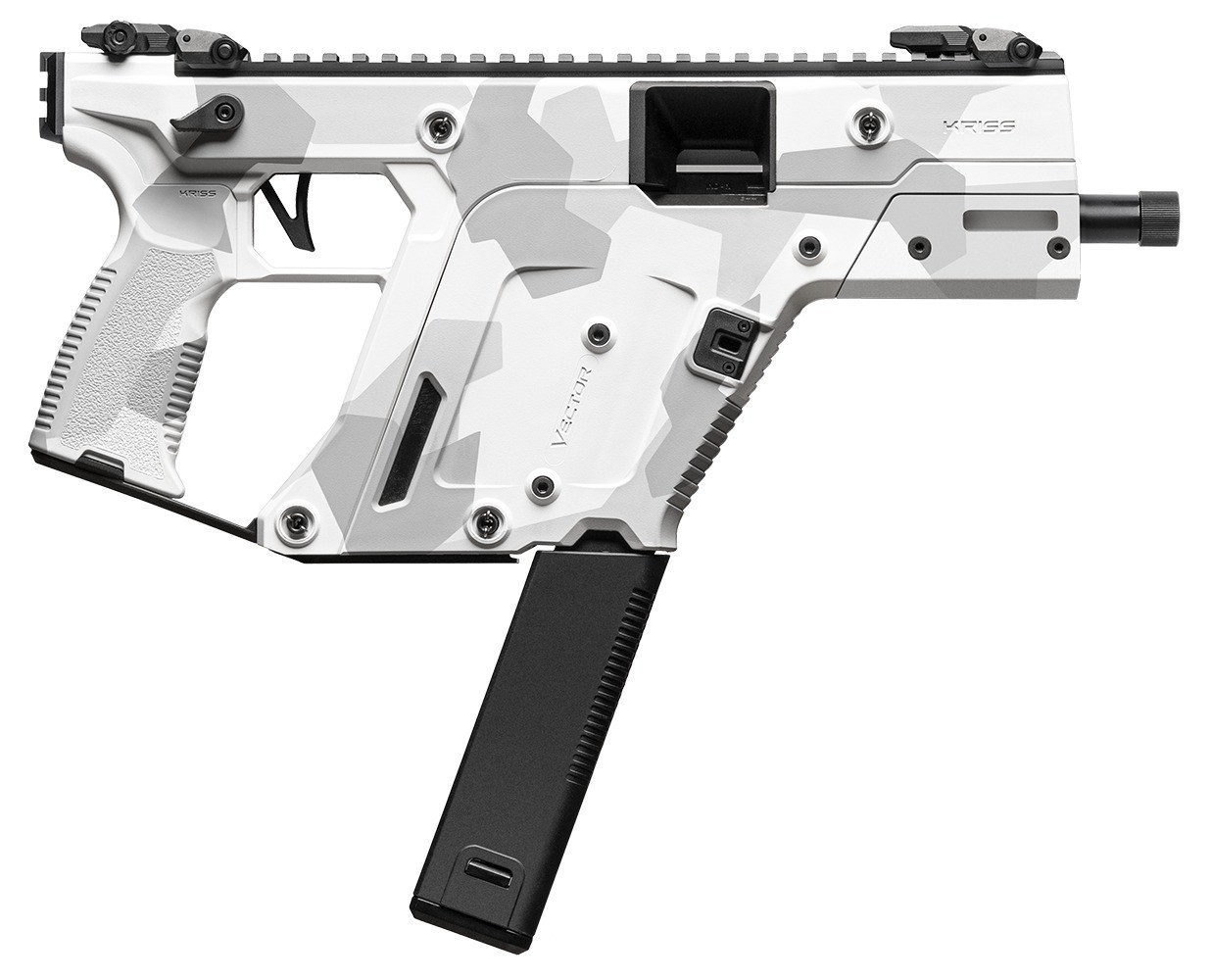 Kriss USA KV103PAD00 Vector SDP Gen3 10mm Auto 33+1 5.50" Black Nitride Threaded Barrel, Arctic Delta Cerakote Receiver with Picatinny Rail, Rear