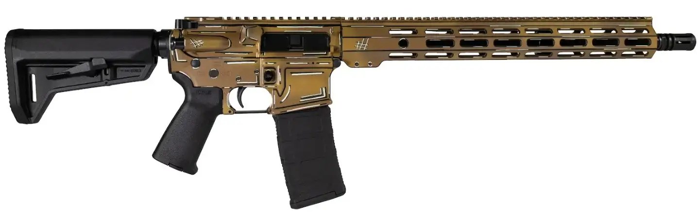 Shark Coast Tactical SCC101952AFDE Anime-15 5.56 NATO 30+1 16" Black Nitride Threaded Barrel, Flat Dark Earth Cerakote Aluminum Receiver with