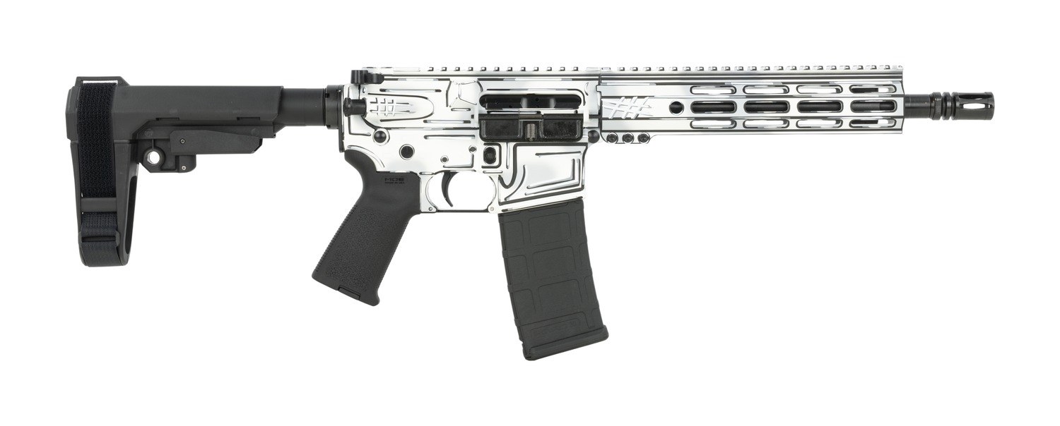 Shark Coast Tactical SCC06223AWHT-P Anime-15 White 5.56 NATO 30+1 10.50" Black Nitride Threaded Barrel, Aluminum Receiver with Picatinny Rail, M-LOK