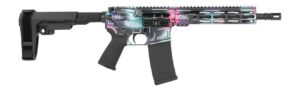 Shark Coast Tactical SCC07077DISCO-P Anime-15 Disco 5.56 NATO 30+1 10.50" Black Nitride Threaded Barrel, Aluminum Receiver with Picatinny Rail, M-LOK