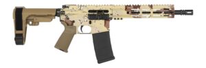 Shark Coast Tactical SCC07145CHCHIP-P Chocolate Chip 5.56 NATO 30+1 10.50" Black Nitride Threaded Barrel, Aluminum Receiver with Picatinny Rail, M-LOK