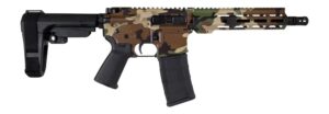 Shark Coast Tactical SCC07206M81-P Woodland Camo 5.56 NATO 30+1 Black Nitride Threaded Barrel, Aluminum Receiver with Picatinny Rail, M-LOK Handguard