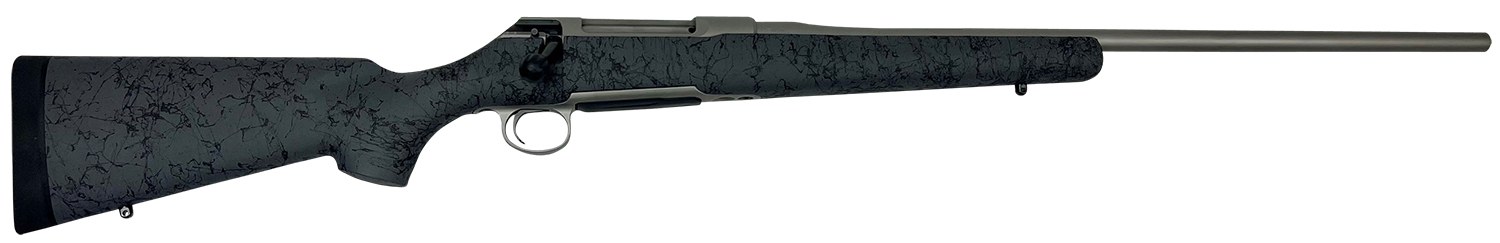 Sauer S1HSGP65C 100 6.5 PRC Caliber with 4+1 Capacity, 24" Barrel, Gray Cerakote Metal Finish & Gray Black Webbed Fixed HS Precision Stock Right