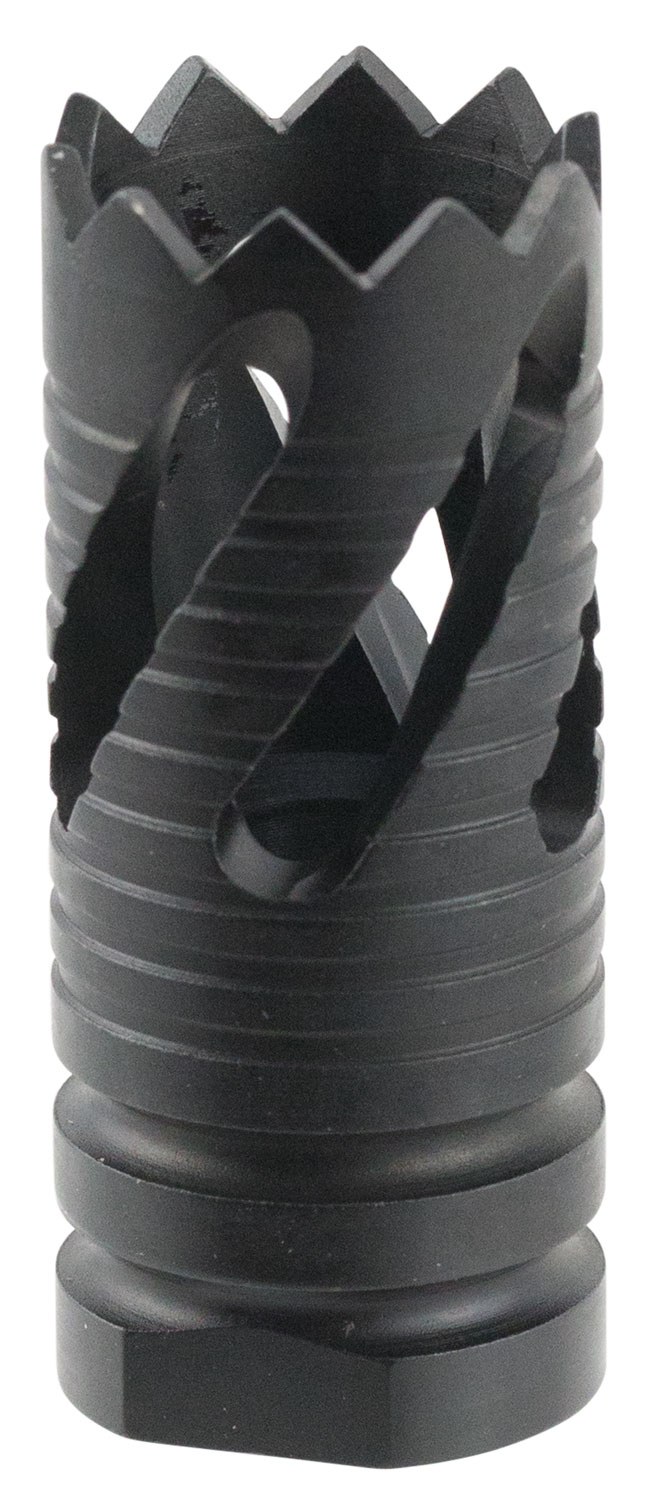 TacFire MZ10213B Thread Crown Muzzle Brake Black Oxide Steel with 5/8"-24 Tpi Threads & 2.05" OAL for 308 Win AR-10