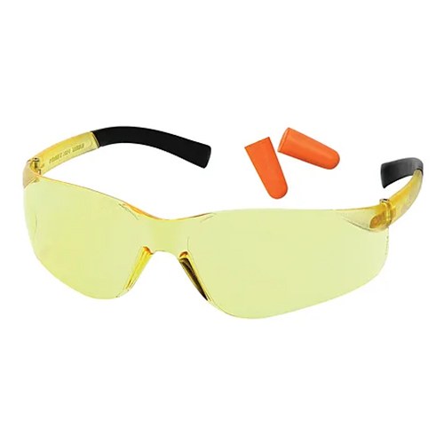 Pyramex Amber Ztek & Pair of DP1000 Earplugs - Image 2