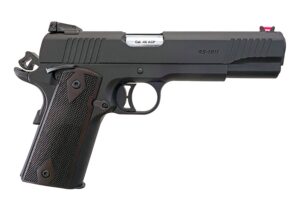 T R Imports 191145BLACK 1911 45 ACP 7+1 Overall Black, Black Polymer Grip