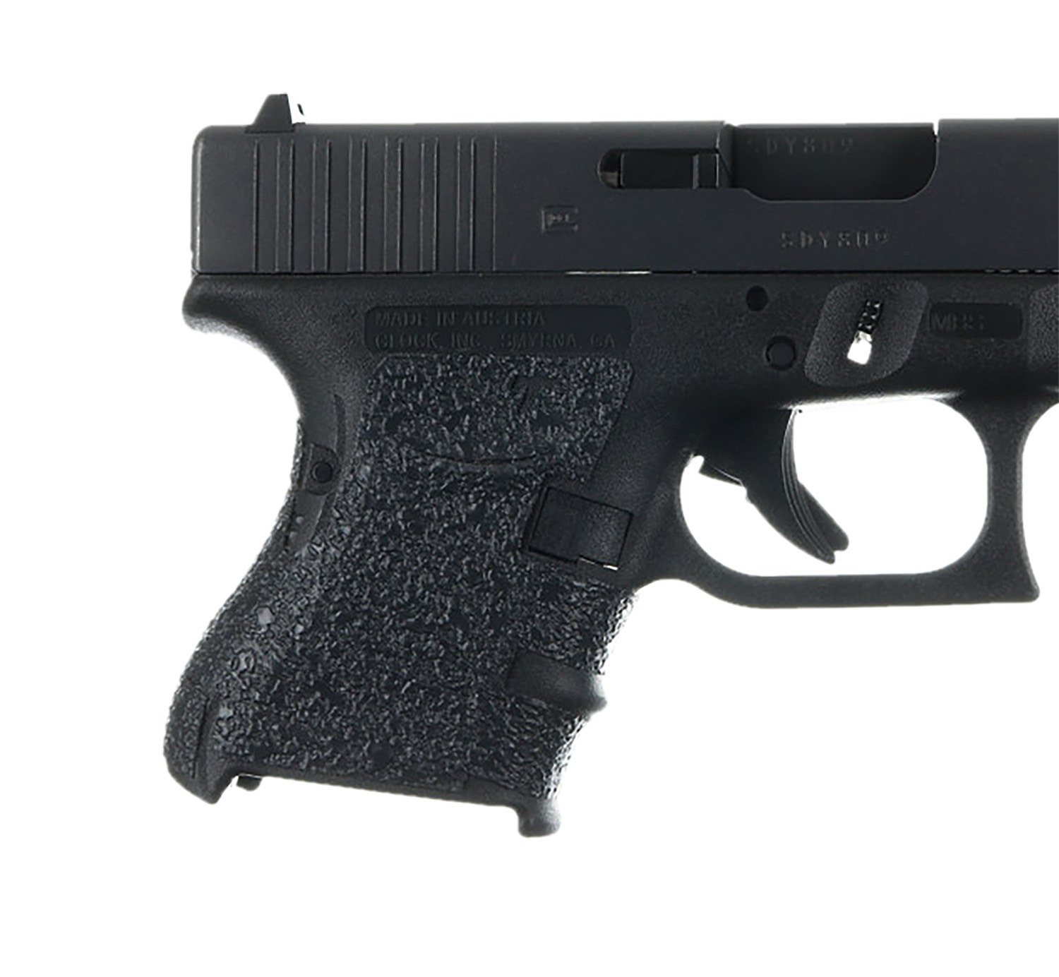 Talon Grips 117R Adhesive Grip Compatible with Glock 26/27/28/33/39 Gen4 with Medium Backstrap, Black Textured Rubber