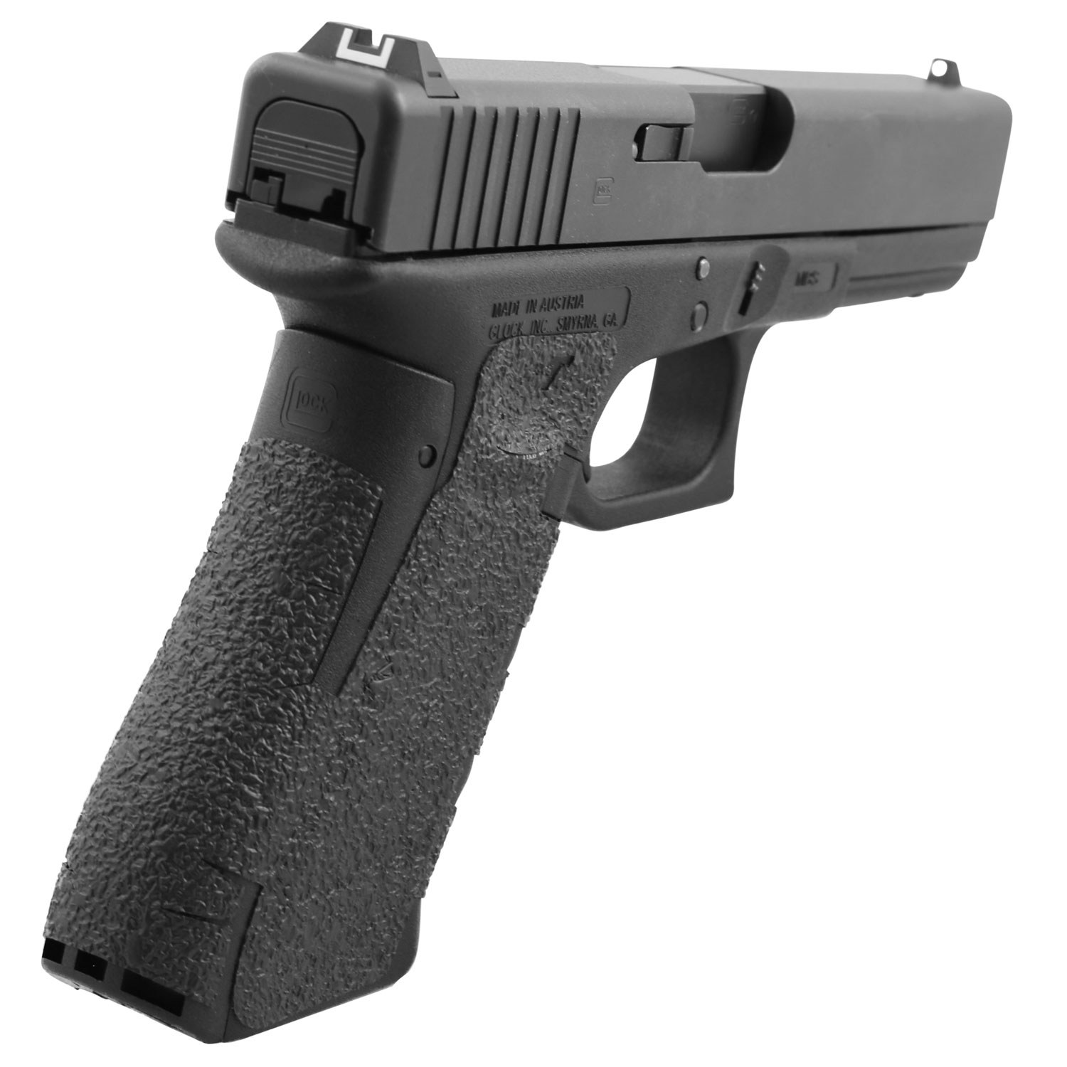 Talon Grips 384R Adhesive Grip Glock Gen5 19/23/25/32/38/44 with Large Backstrap, Black Textured Rubber