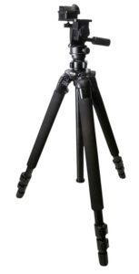KOPF Jager KJ85003K Folding Tripod K700 Tripod Made of Aluminum with Black Finish, Adjustable Reaper Rail, 3-Level Leg Extension, 21-87 Degree Pan