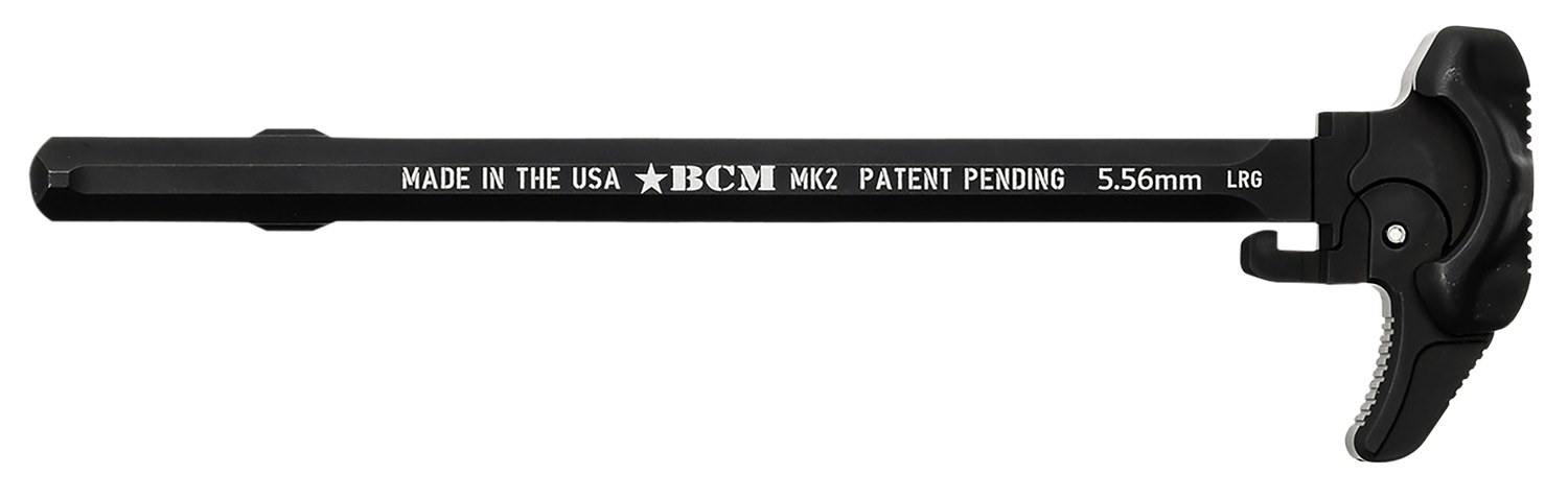 BCM GFHMK2LRG Asymmetric MK2 Charging Handle Compatible with Mil-Spec AR-15 Black 7075 T-6 Aluminum