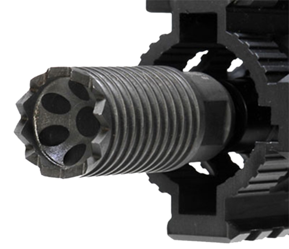 Troy Industries Claymore Muzzle Brake - 6.8/7.62mm 5/8 INCH-24 -Black
