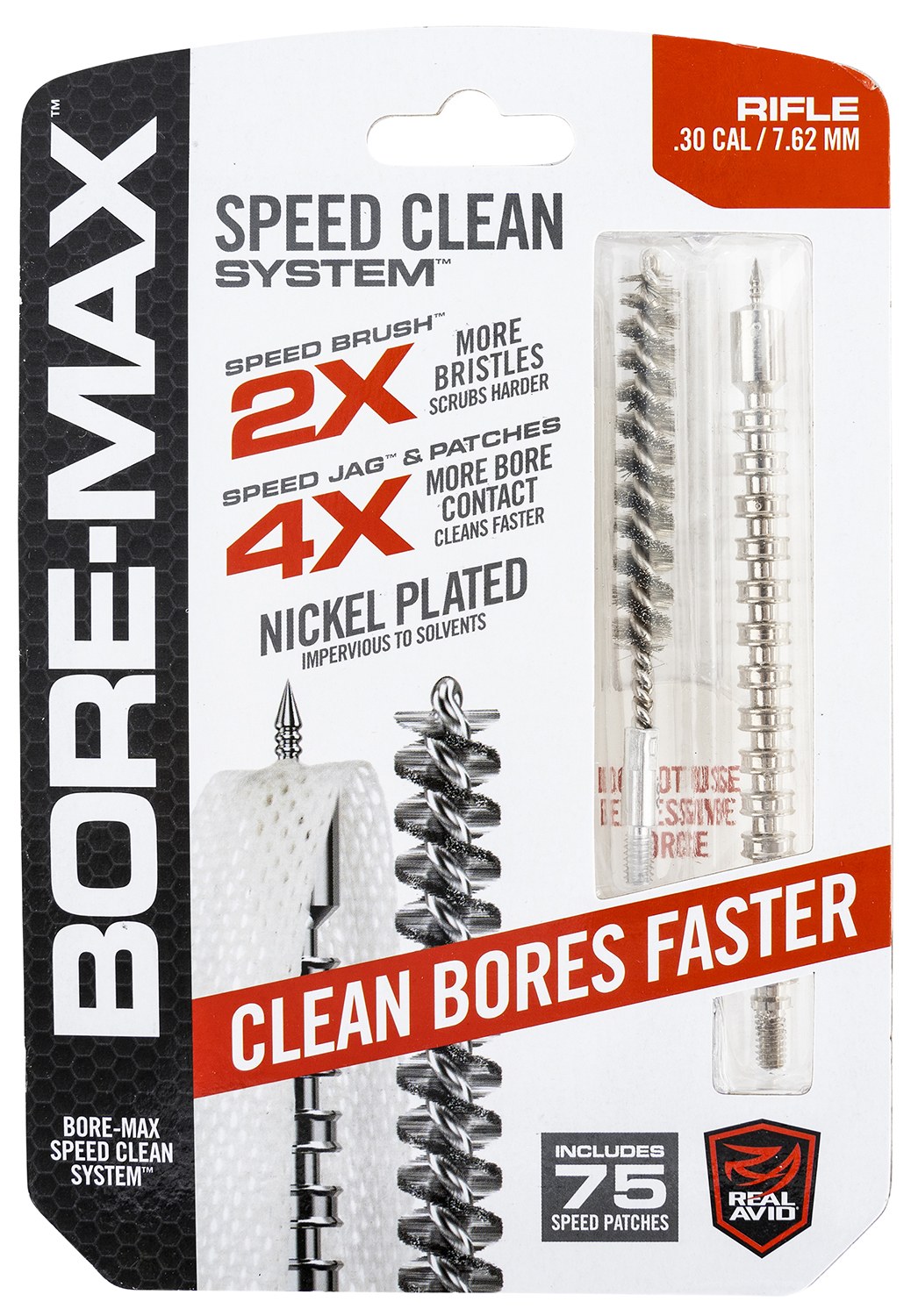 Real Avid AVBMSET30 Bore-Max Speed Clean Upgrade Set 7.62mm 30 Cal Rifle