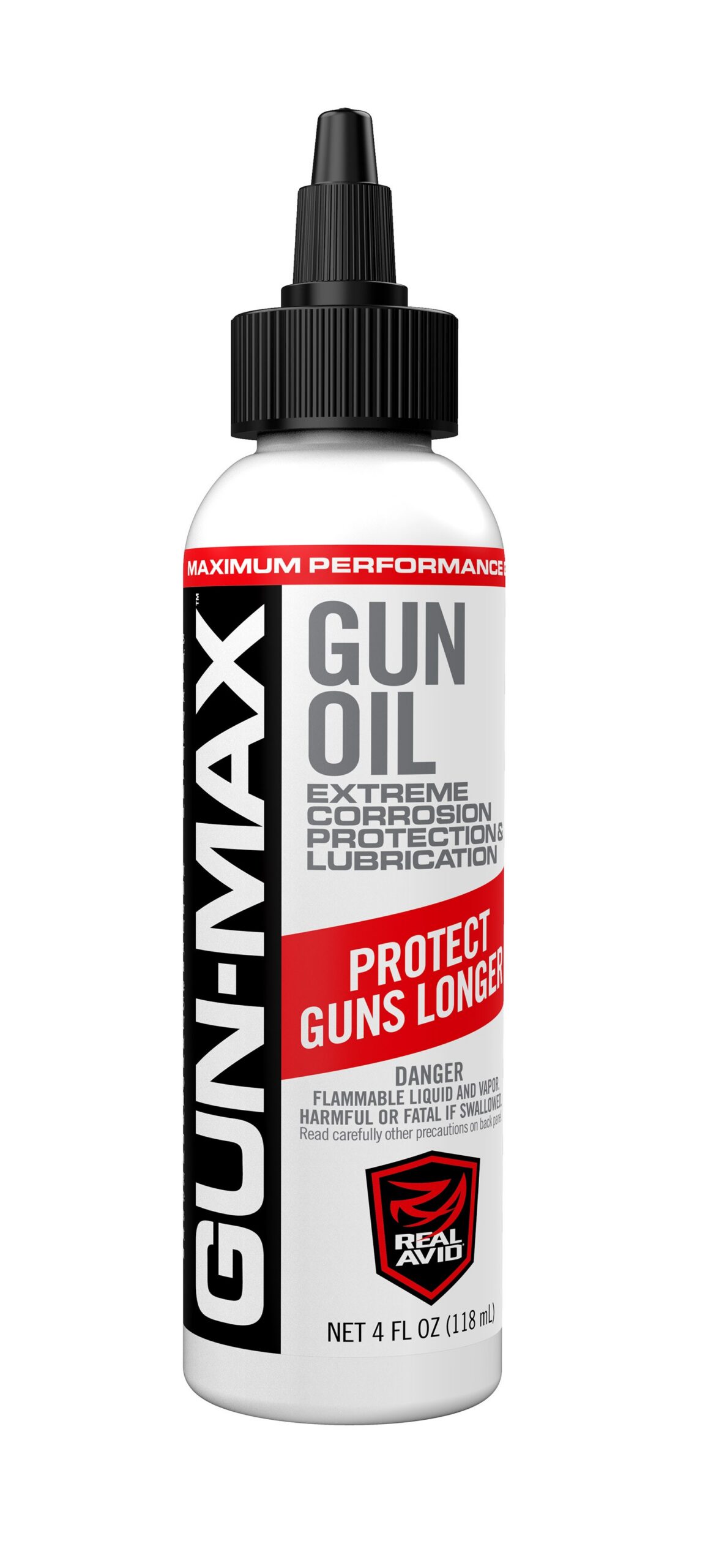 Real Avid AVBMGO4L Gun-Max Gun Oil Cleans, Lubricates, Protects 4 Oz Bottle