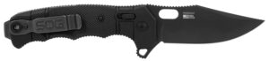 S.O.G SOG12211357 Seal XR 3.90" Folding Clip Point Plain Black MagnaCut Blade, Black Textured Green/Titanium Handle