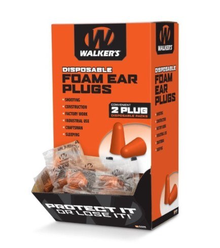 Walker's GWPFOAMPLUG Foam Ear Plugs Counter Display Disposable 32 dB Orange 100 Pair (200 Count) - Image 2