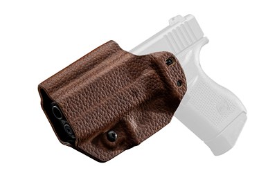 Mission First Tactical Leather Hybrid IWB Holster Glock 43 & 43X RH Brown Rage Grain - Image 2