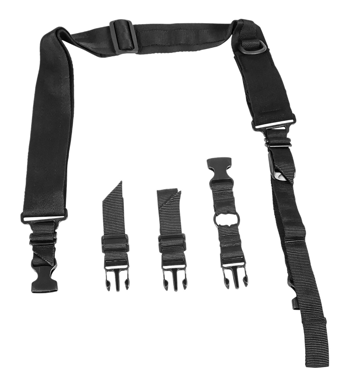 NcSTAR AARS2PB VISM Sling Black Nylon Strap with Elastic Shock-Cord 55"-72" OAL Adjustable Bungee