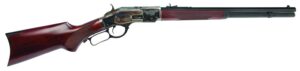 Cimarron CA204 1873 Short Deluxe Full Size 45 Colt (LC) 10+1, 20" Blued Octagon Steel Barrel, Color Case Hardened Steel Receiver, Walnut Fixed Pistol