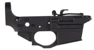Spikes Tactical STLS920 Spider Stripped Lower Receiver 9mm Luger 7075-T6 Aluminum Black Anodized for AR-15, Compatible with Glock Magazines