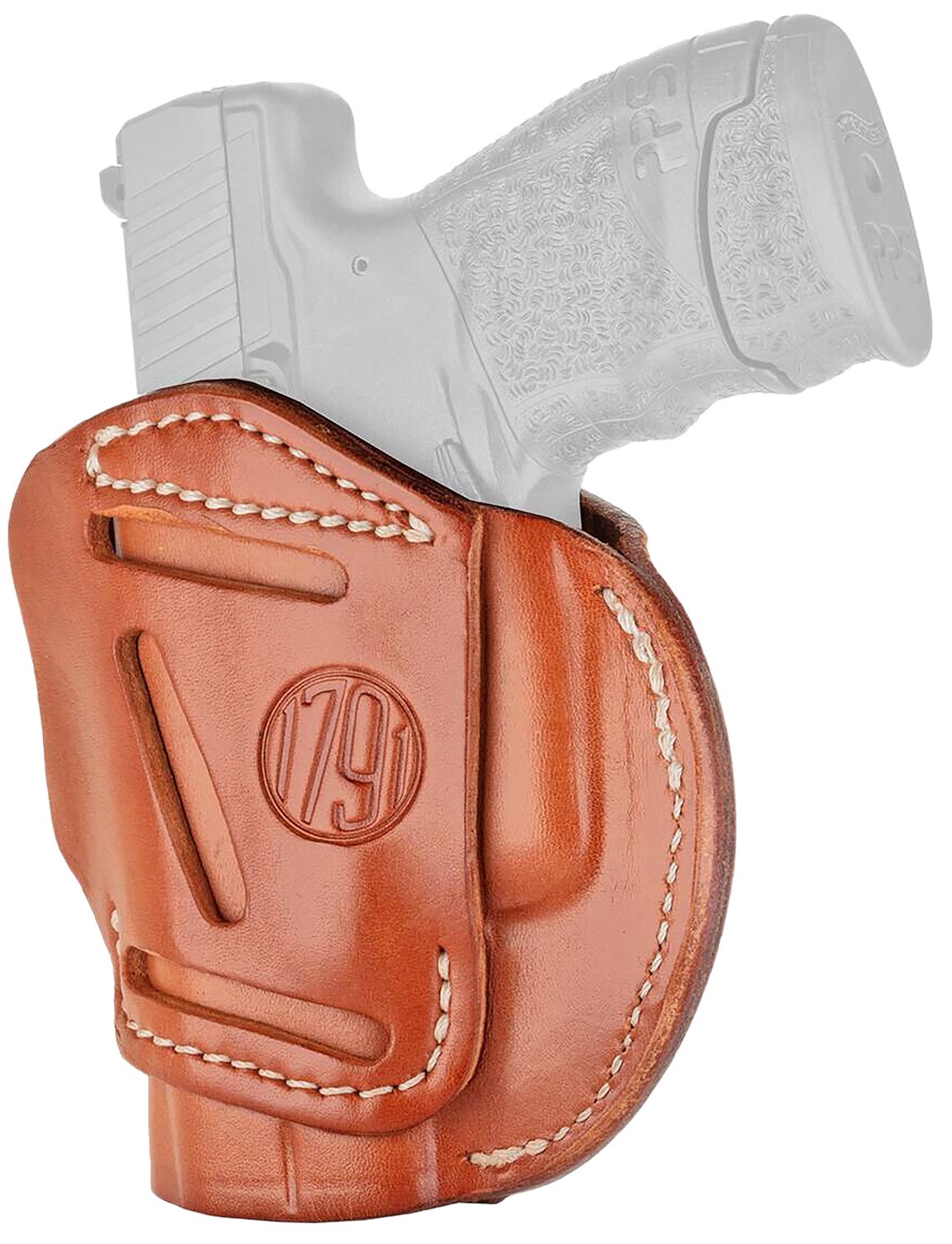 1791 Gunleather 3WH3CBRA 3-Way IWB/OWB Size 03 Classic Brown Leather Belt Loop Compatible with Glock 26 Compatible with Ruger LC9 Compatible with