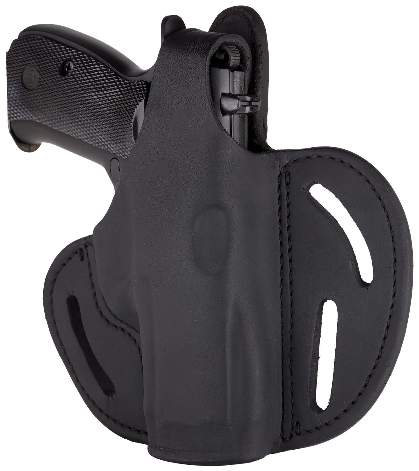 1791 Gunleather BHX3SBLR BHX OWB Size 03 Stealth Black Leather Belt Slide Compatible with Glock/S&W M&P Shield Right Hand