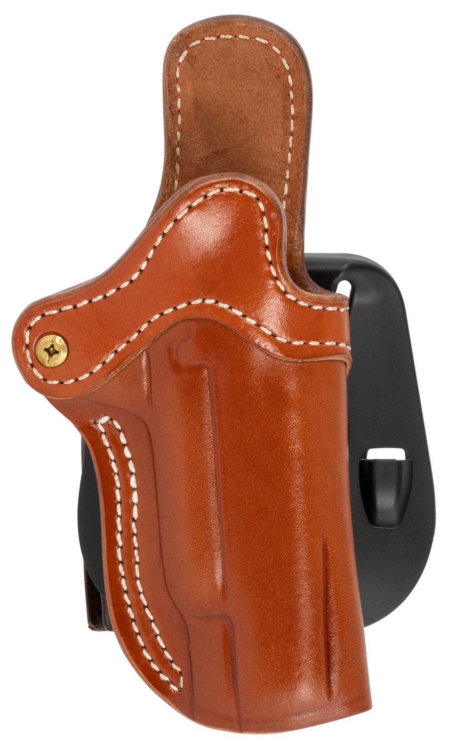 1791 Gunleather ORPDH1CBRR BH1 Optic Ready Size 01 OWB Style Made of Leather with Classic Brown Finish, Adjustable Cant & Paddle Mount Type Fits