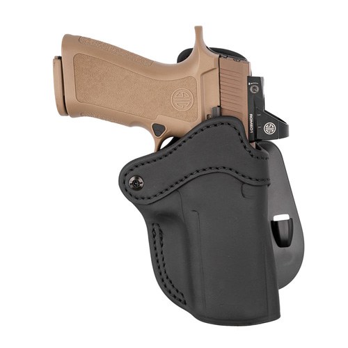 1791 Gunleather ORPDH24SBLR BH2.4 Optic Ready OWB 2.4 Stealth Black Leather Paddle Fits Walther PPQ/Sig P320/Springfield XD-M - Image 2