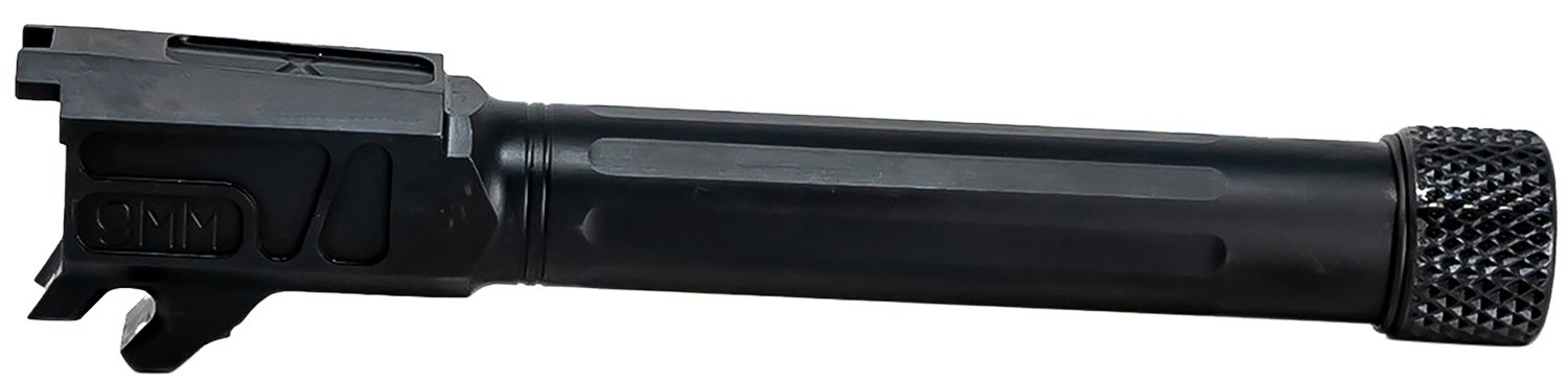 Faxon Firearms 365B910NFSOQT Match Series 9mm Luger Fluted Threaded Black Nitride Stainless Steel, Fits Sig P365