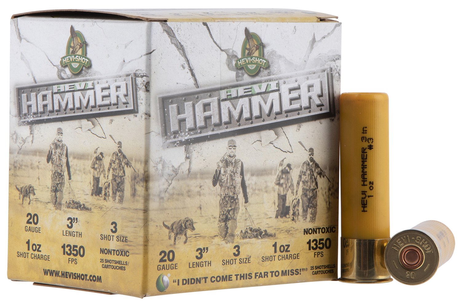 HEVI-Shot HS29003 HEVI-Hammer 20Gauge 3" 1oz 3Shot 25 per Box/10 Case