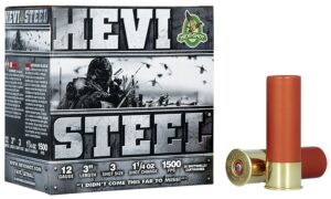 HEVI-Shot HS60003 HEVI-Steel 12Gauge 3" 1 1/4oz 3Shot 25 per Box/10 Case