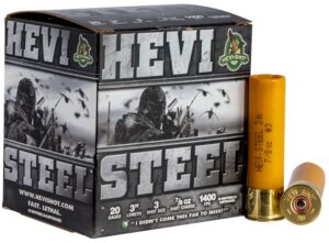 HEVI-Shot HS62003 HEVI-Steel 20Gauge 3" 7/8oz 3Shot 25 per Box/10 Case