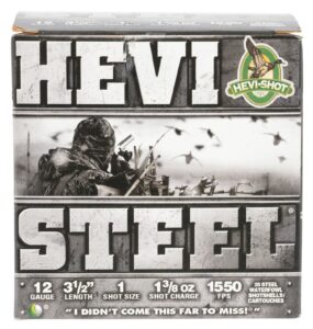 HEVI-Shot HS65001 HEVI-Steel 12Gauge 3.50" 1 3/8oz 1Shot 25 per Box/10 Case