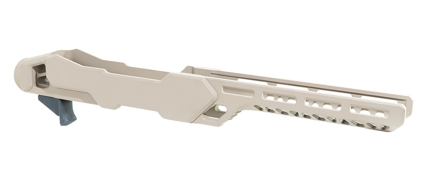 Timber Creek Outdoors ERC1022FDE Enforcer Rifle Chassis Flat Dark Earth Aluminum Fits Ruger 10/22 Compatible with MSR Buffer Tubes