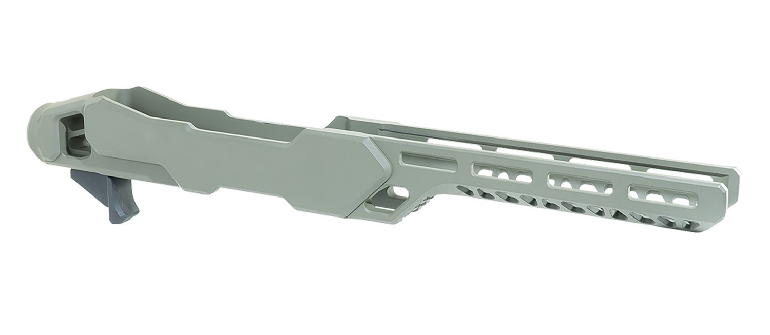Timber Creek Outdoors ERC1022OD Enforcer Rifle Chassis OD Green Aluminum Fits Ruger 10/22 Compatible with MSR Buffer Tubes
