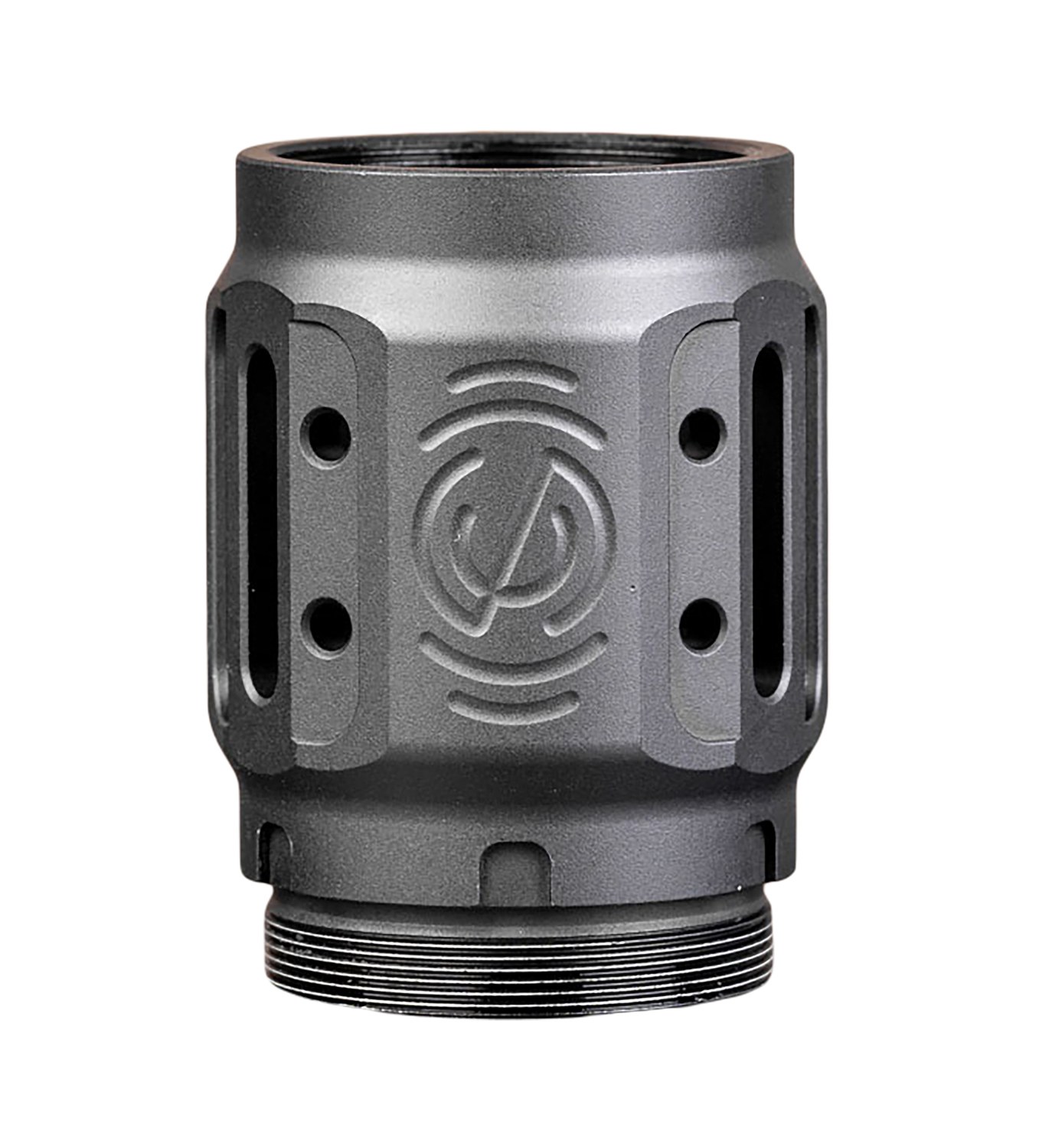 SilencerCo AC5451 Charlie Maad Brake 2.0 Black Anodized Aluminum 2.23" OAL 1.68" Diameter