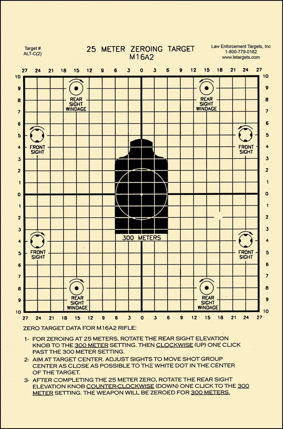 Action Target ALTC2100 Sighting Zeroing Center Mass Tagboard Hanging 25 Meters 8.75" X 11.50" Black/White 100 per Box