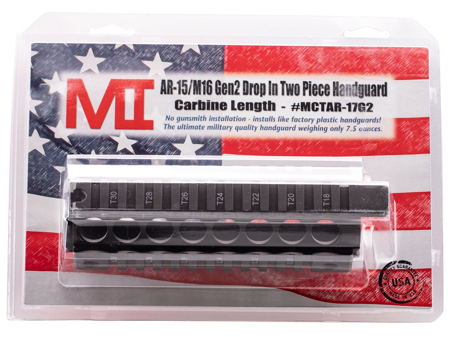 Midwest Industries INC MCTAR17G2 Gen 2 AR-15 6061 Aluminum Black Hard Coat Anodized 7"