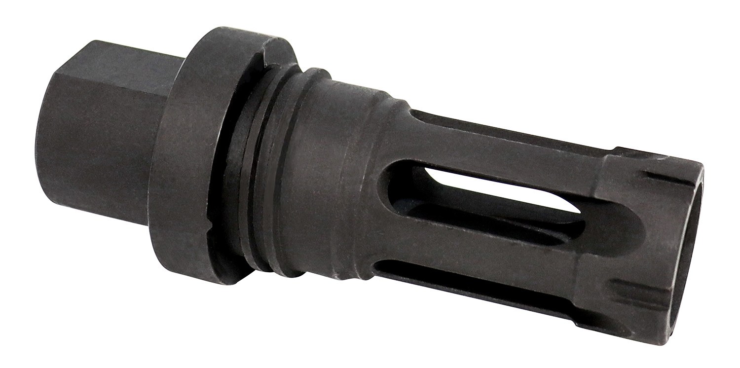 Yankee Hill Machine Hill 4302AKA Phantom Q.D. Flash Hider Black Steel with M14x1 LH Threads for 30 Cal AK-Platform