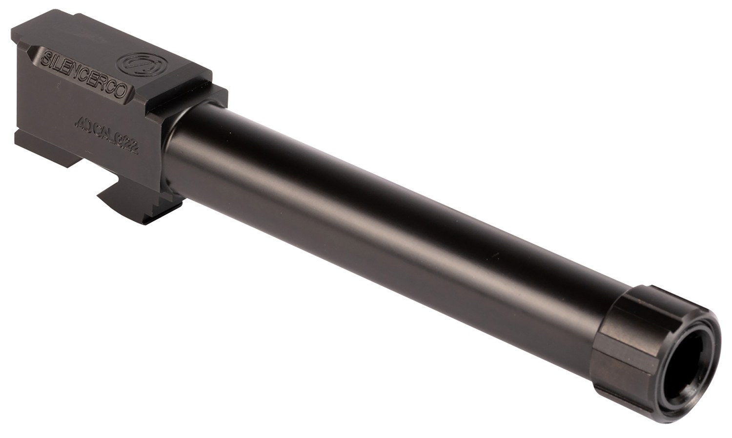 SilencerCo AC50 Glock 40 S&W 4.80" Threaded Black Nitride Stainless Steel, Fits Glock 22 Gen2-4