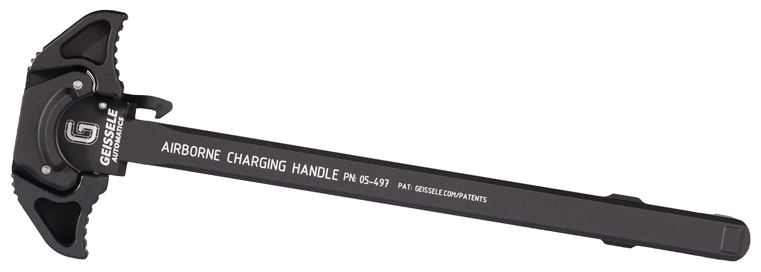 Geissele Automatics 05497B Airborne Charging Handle Black Aluminum Ambidextrous Hand