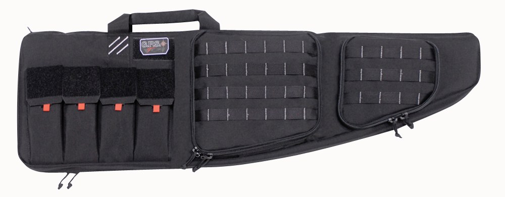 GPS Bags T42ARB Tactical AR Case 42" Black 1000D Nylon with Magazine & Storage Pockets, Lockable Zippers, External Handgun Pocket & Visual ID
