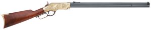 Taylors & Company 550295 1860 Brass Engraved 45 Colt (LC) 13+1 24.25" Blued Octagon Barrel, Brass Engraved/ Brass Receiver, Walnut/ Wood Stock